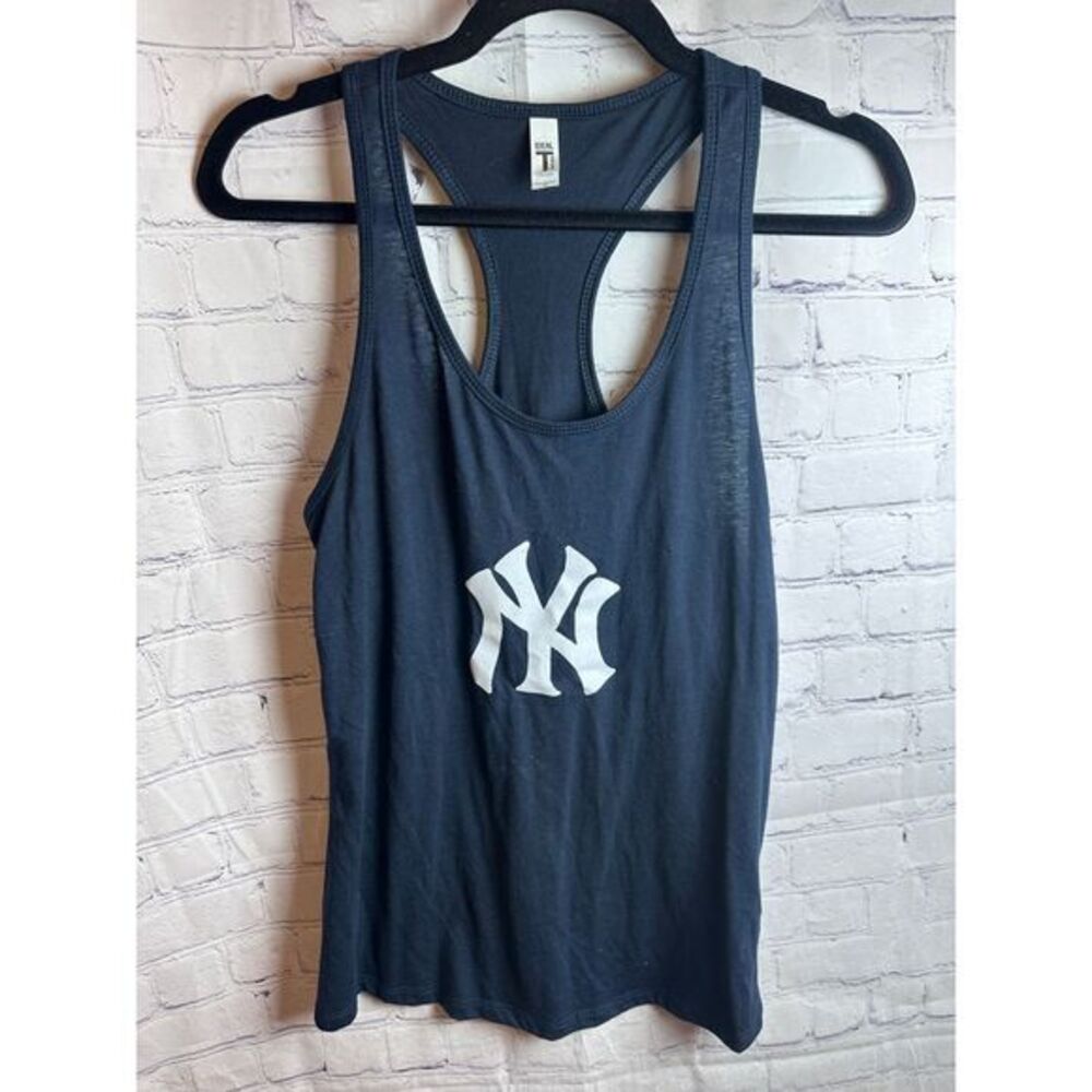 NY YANKEES Ideal Next Level ‎ Tank Top Graphic Sleeveless Casual Blue Size M